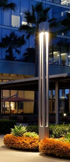 Modern architectural bollard lighting