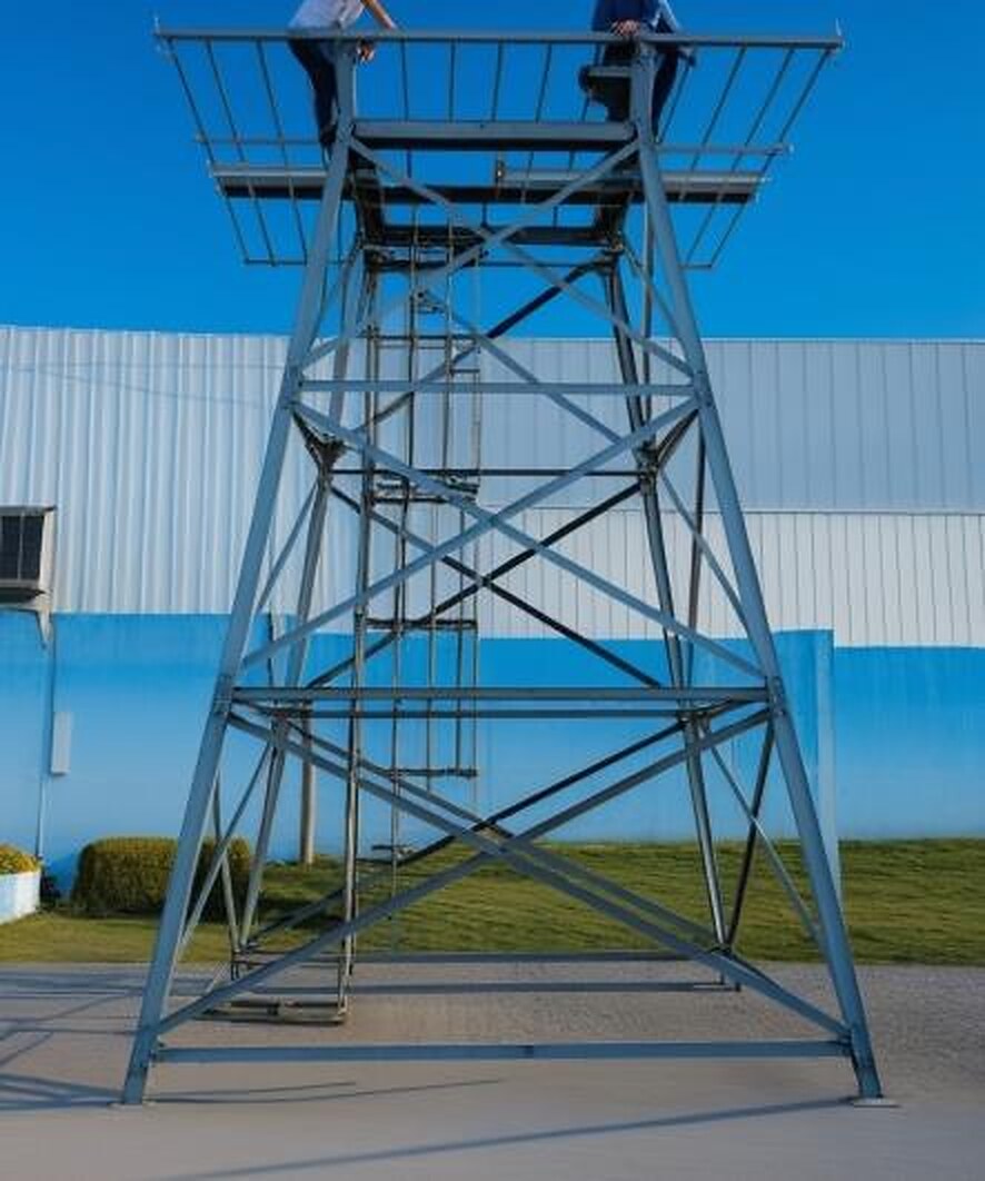 Radar Tower Fabrication real project photograph